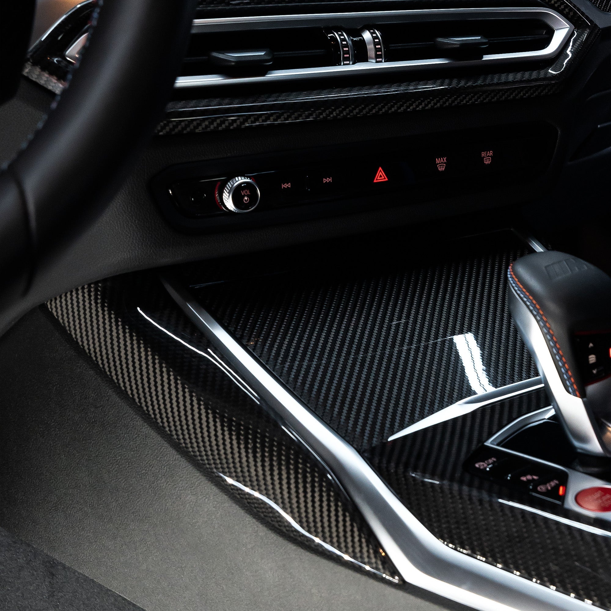 Carbon Seitenblenden Mittelkonsole für BMW M2/M3/M4 (G80/G82/G87/G20/G42) FLOW DOWN®