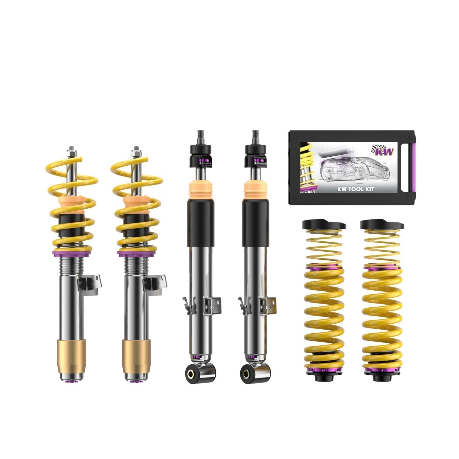 KW Gewindefahrwerk V3 inox (inkl. Stilllegung f. elektr. Dämpfer) für BMW M2 G87 KW Suspension