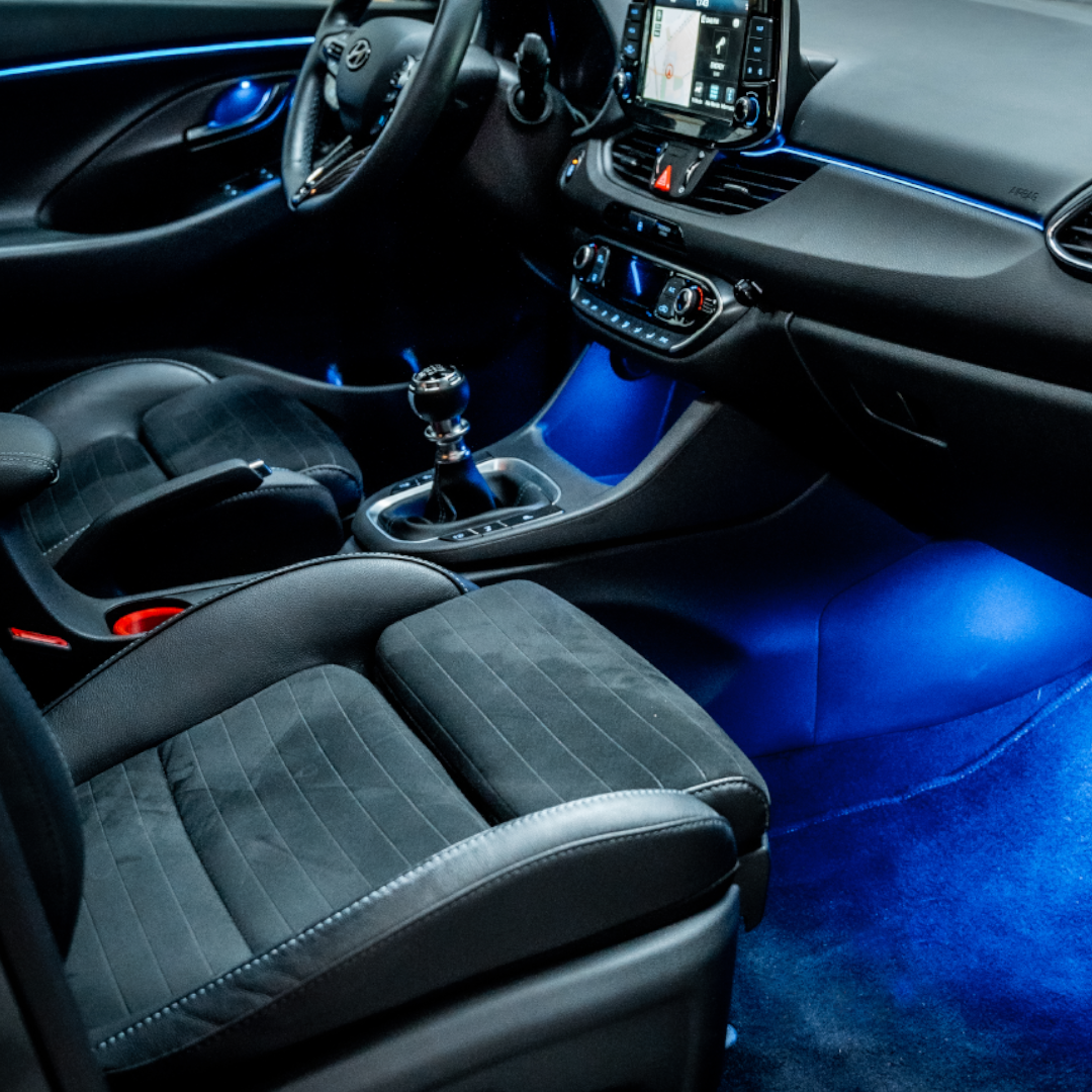 FLOW DOWN® Ambientebeleuchtung 2.0 Nachrüstung für Hyundai I20N FLOW DOWN®