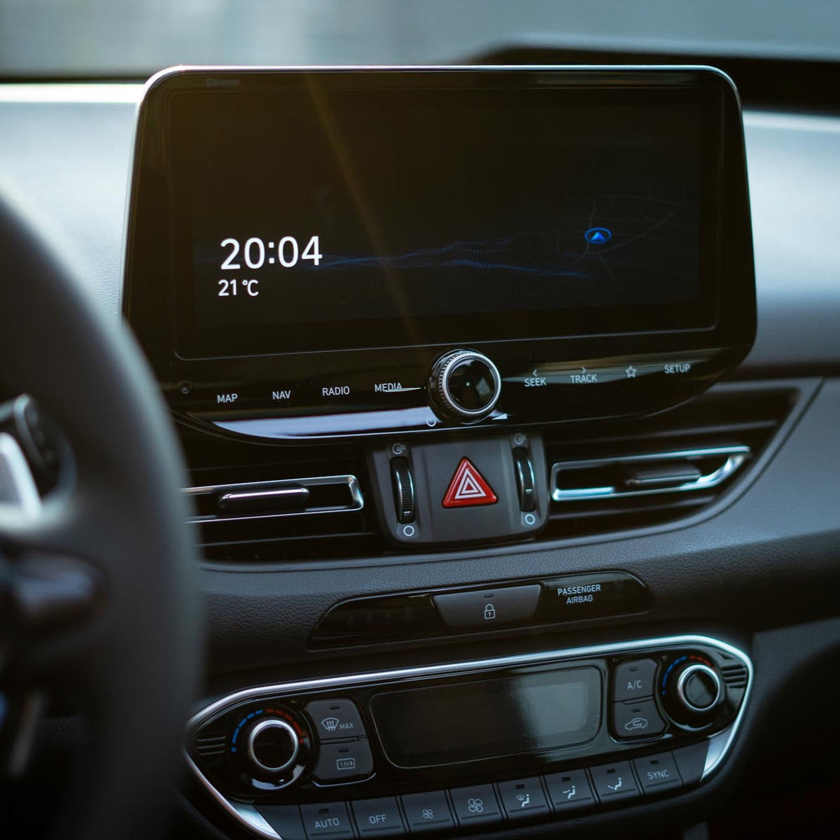 NTECHNIKS Displayschutz Navi Panzerglas für Hyundai I30N Facelift NTECHNIKS