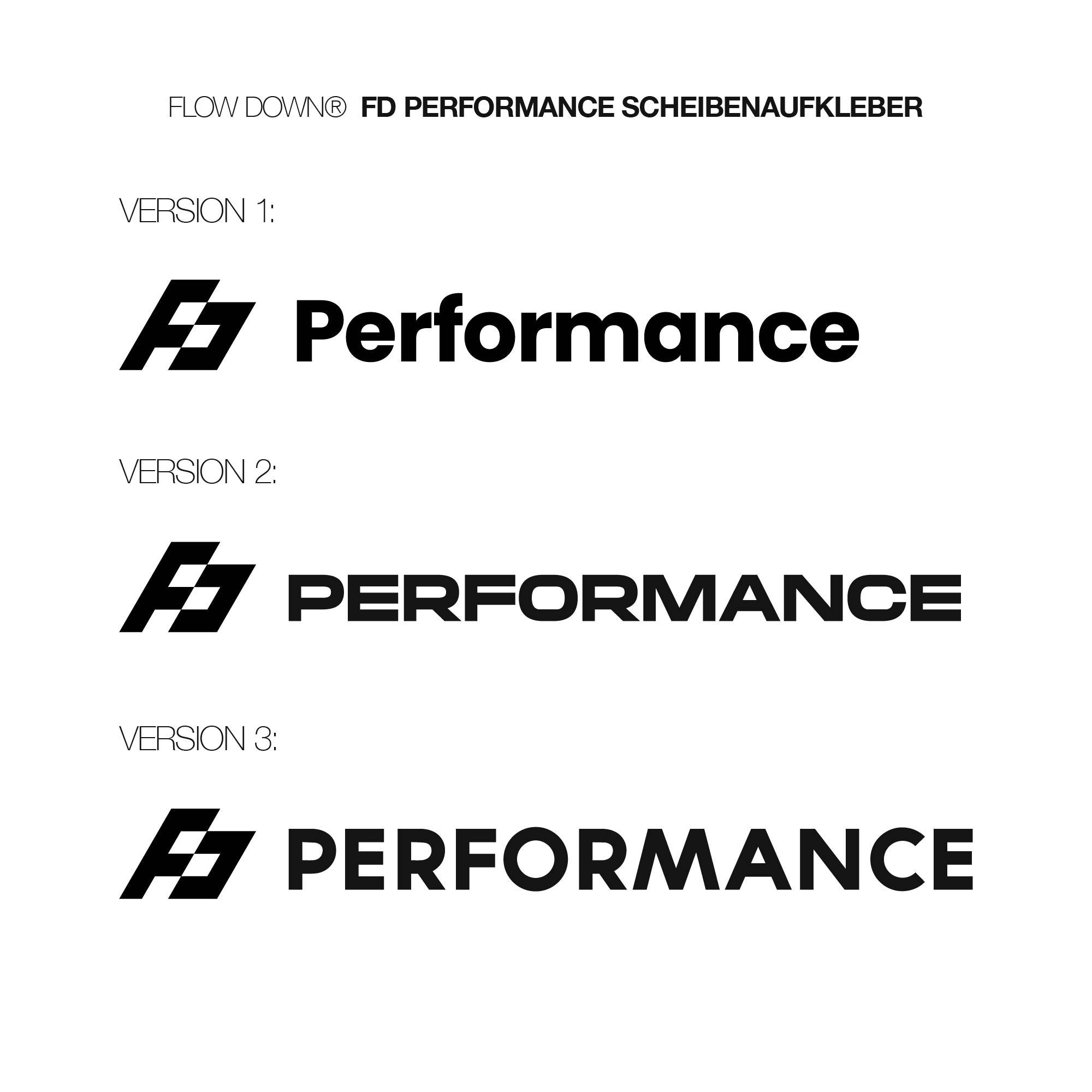 FLOW DOWN® FD Performance Scheibenaufkleber FLOW DOWN®