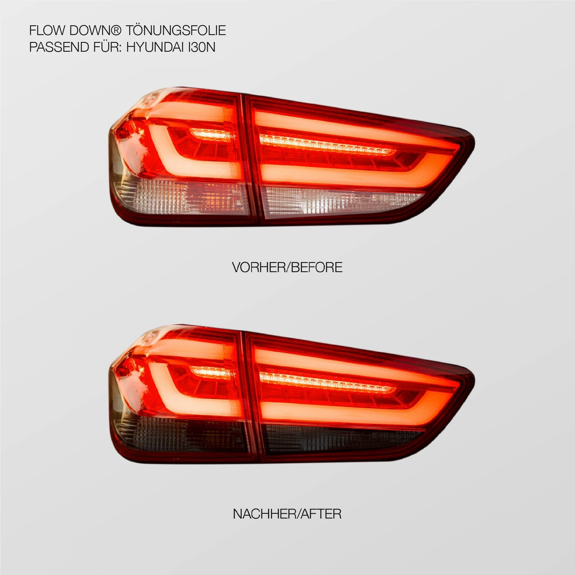 NTECHNIKS Tönungsfolie Rückleuchten für Hyundai I30N FLOW DOWN®