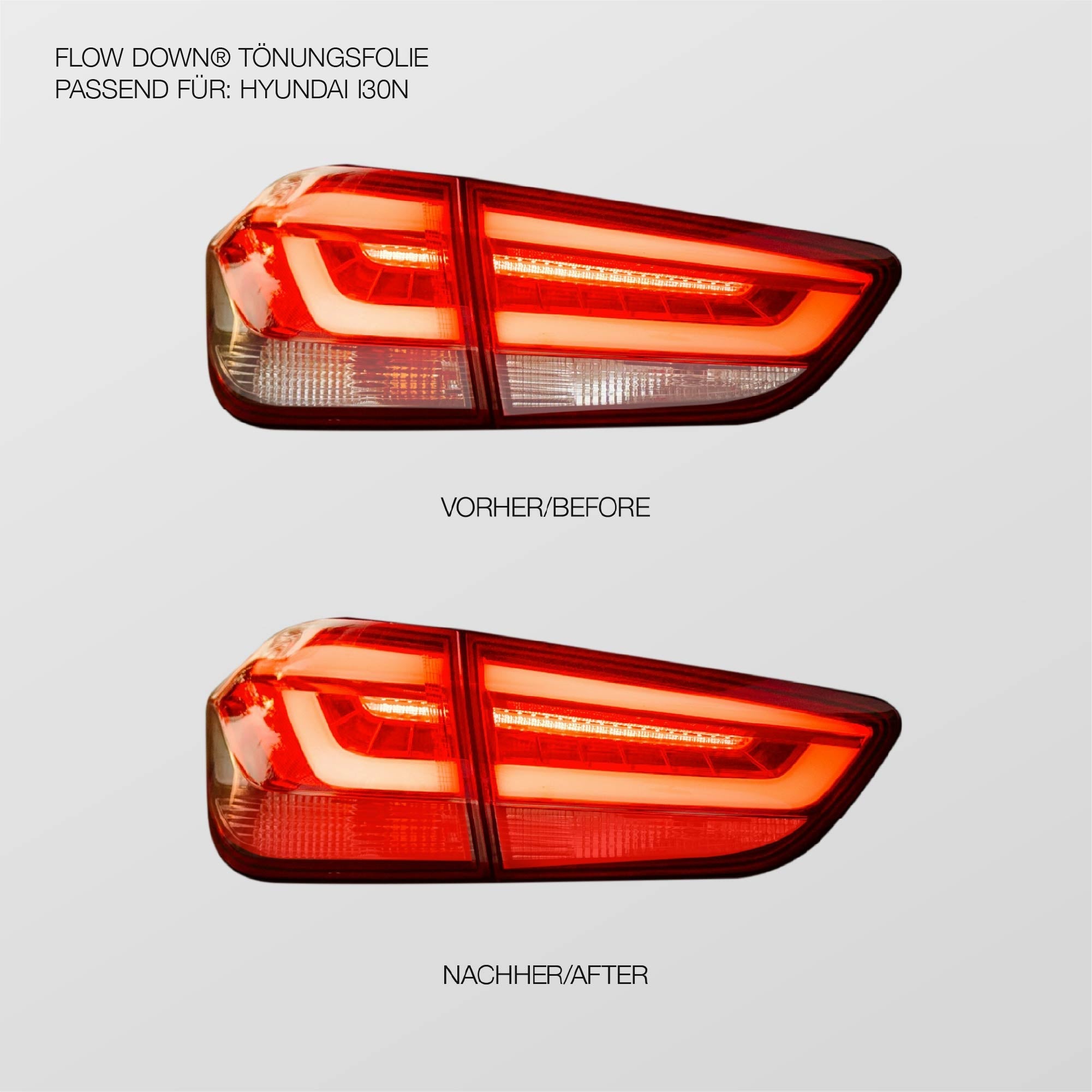 NTECHNIKS Tönungsfolie Rückleuchten für Hyundai I30N FLOW DOWN®