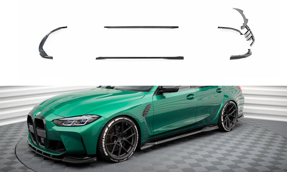 Carbon Bodykit Set Frotnspoiler Seitenschweller Heckansatz für BMW M3 G80 Maxton Design