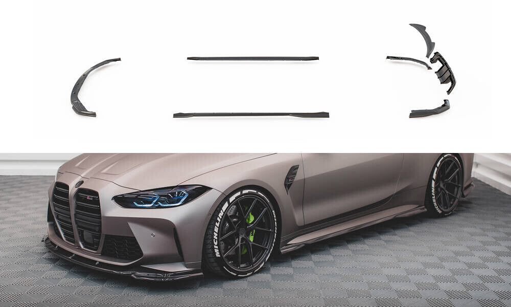 Carbon Bodykit Set Frotnspoiler Seitenschweller Heckansatz für BMW M4 G82 Maxton Design