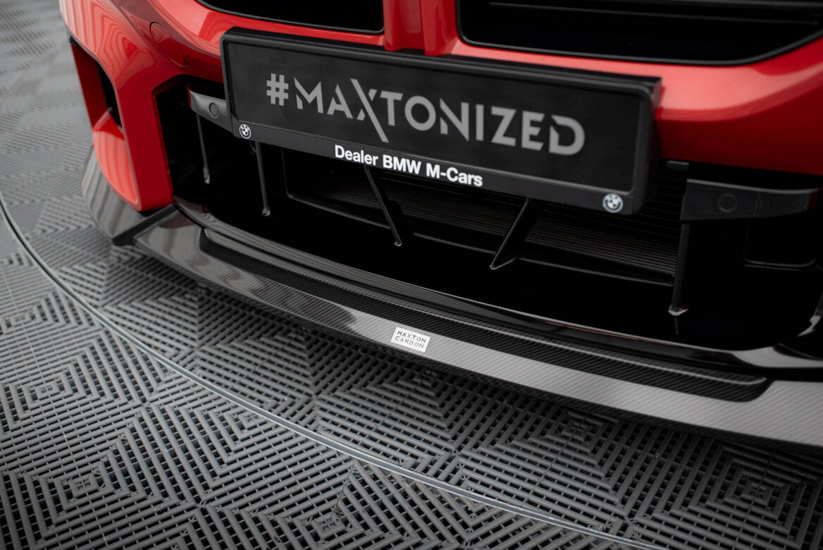 Carbon Fiber Cup Spoilerlippe Front Ansatz für BMW M2 G87 Maxton Design