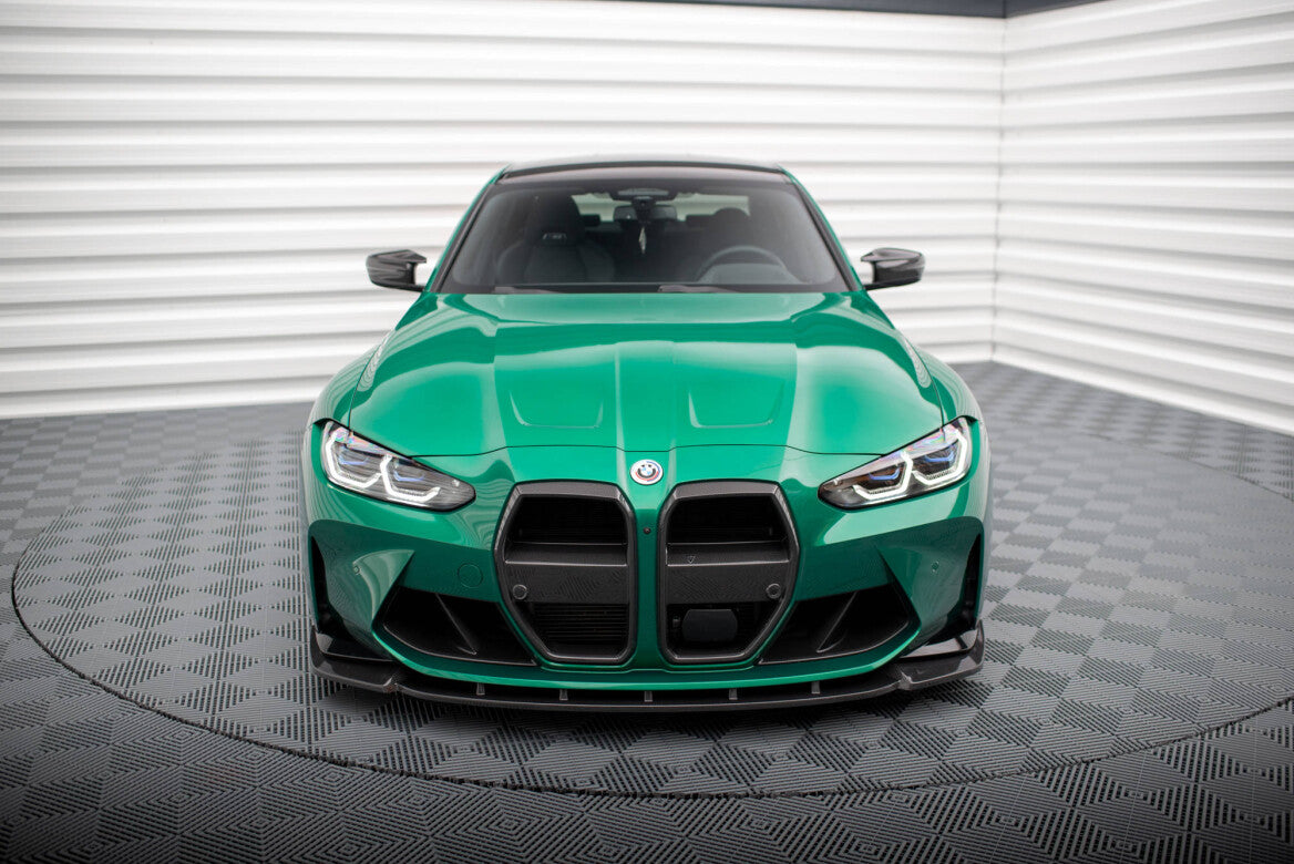 Carbon Fiber Cup Spoilerlippe Front Ansatz V.1 für BMW M4 G82 / M3 G80   Maxton Design