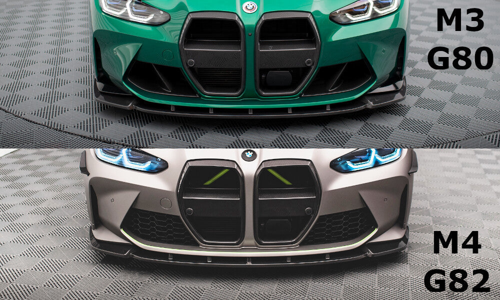 Carbon Fiber Cup Spoilerlippe Front Ansatz V.1 für BMW M4 G82 / M3 G80   Maxton Design