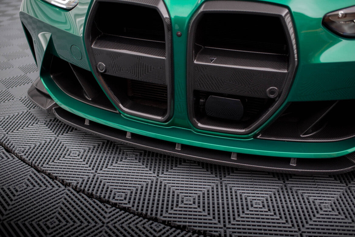 Carbon Fiber Cup Spoilerlippe Front Ansatz V.1 für BMW M4 G82 / M3 G80   Maxton Design