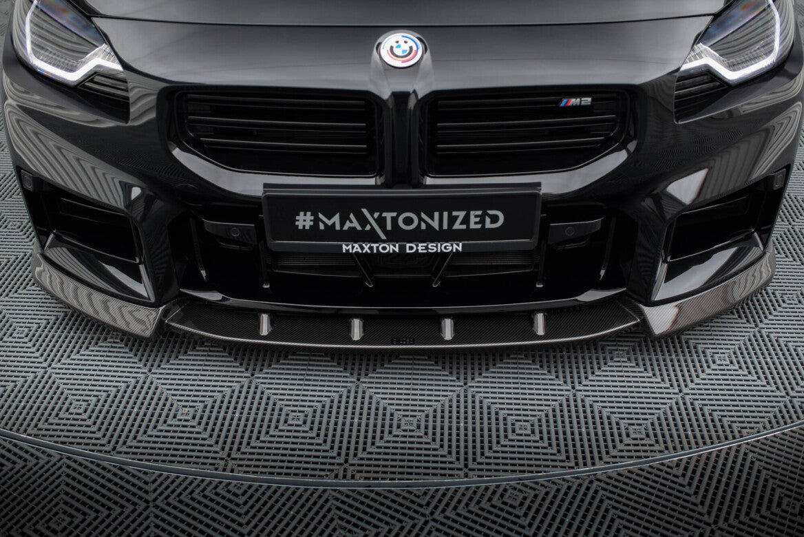 Carbon Fiber Cup Spoilerlippe Front Ansatz V.2 für BMW M2 G87 Maxton Design