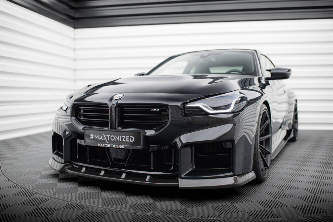 Carbon Fiber Cup Spoilerlippe Front Ansatz V.2 für BMW M2 G87 Maxton Design