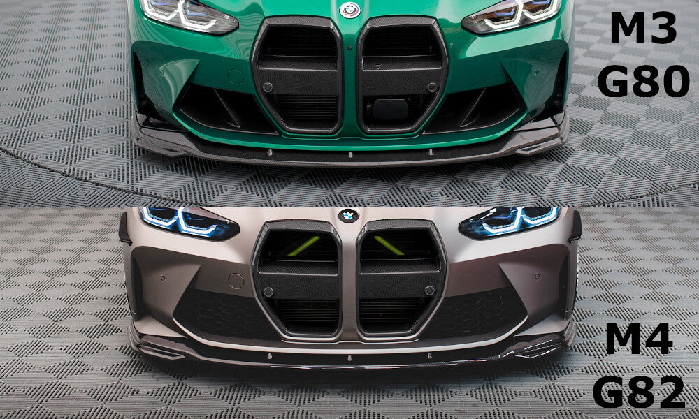 Carbon Fiber Cup Spoilerlippe Front Ansatz V.2 für BMW M4 G82 / M3 G80   Maxton Design