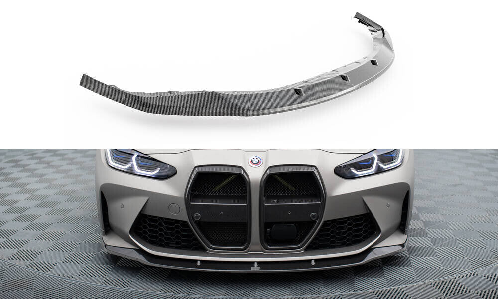 Carbon Fiber Cup Spoilerlippe Front Ansatz V.3 für BMW M4 G82 / M3 G80   Maxton Design