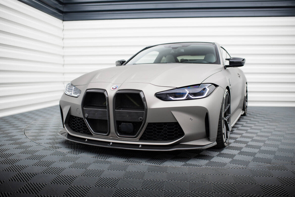 Carbon Fiber Cup Spoilerlippe Front Ansatz V.3 für BMW M4 G82 / M3 G80   Maxton Design