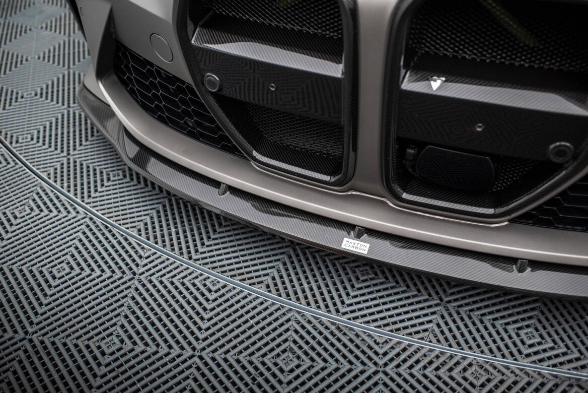 Carbon Fiber Cup Spoilerlippe Front Ansatz V.3 für BMW M4 G82 / M3 G80   Maxton Design
