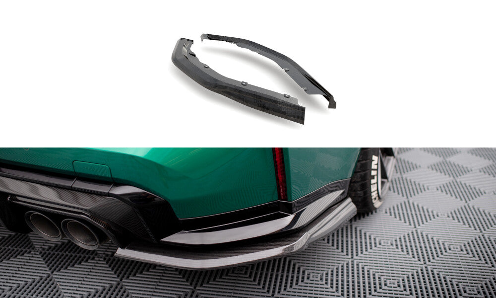 Carbon Fiber Heck Ansatz Flaps Diffusor für BMW M3 G80 Maxton Design