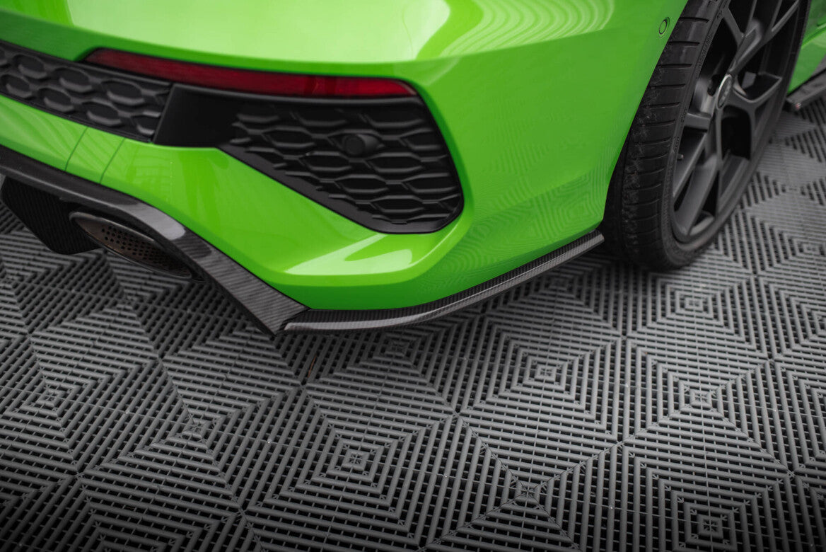 Carbon Fiber Heck Ansatz Flaps Diffusor V.2 für Audi RS3 Limousine 8Y Maxton Design