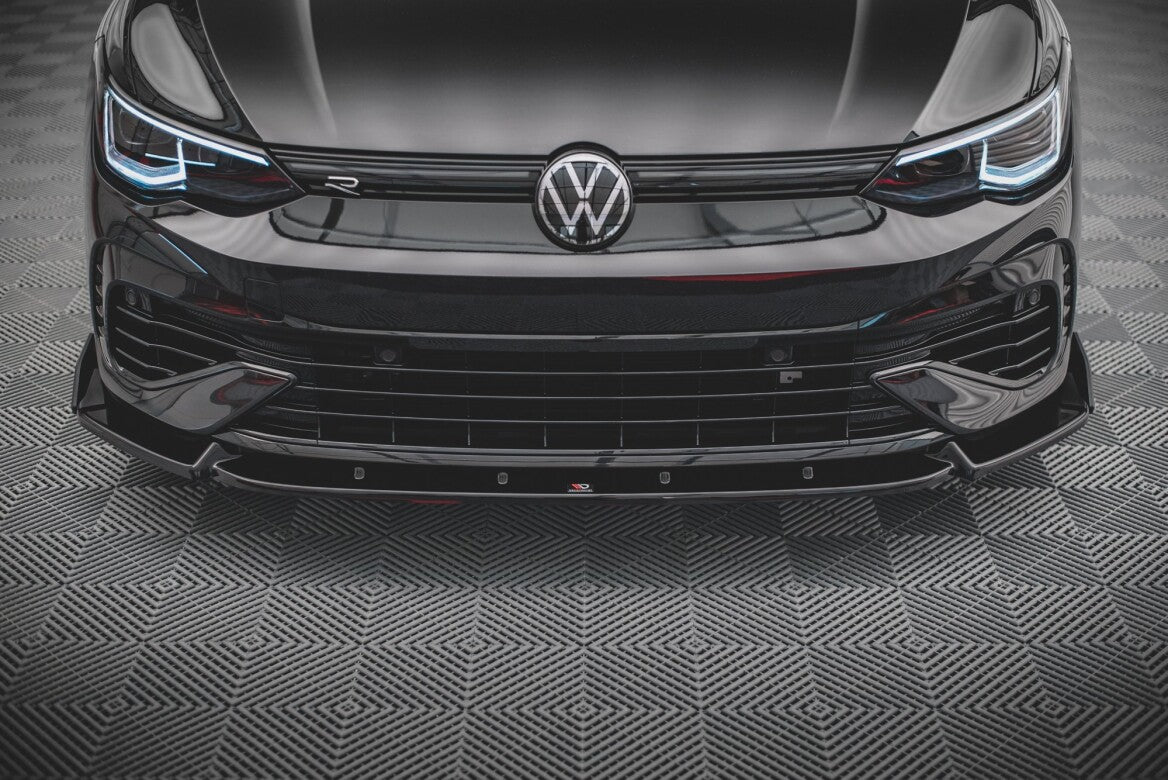 Cup Spoilerlippe Front Ansatz +Flaps V.2 für VW Golf R Mk8   Maxton Design