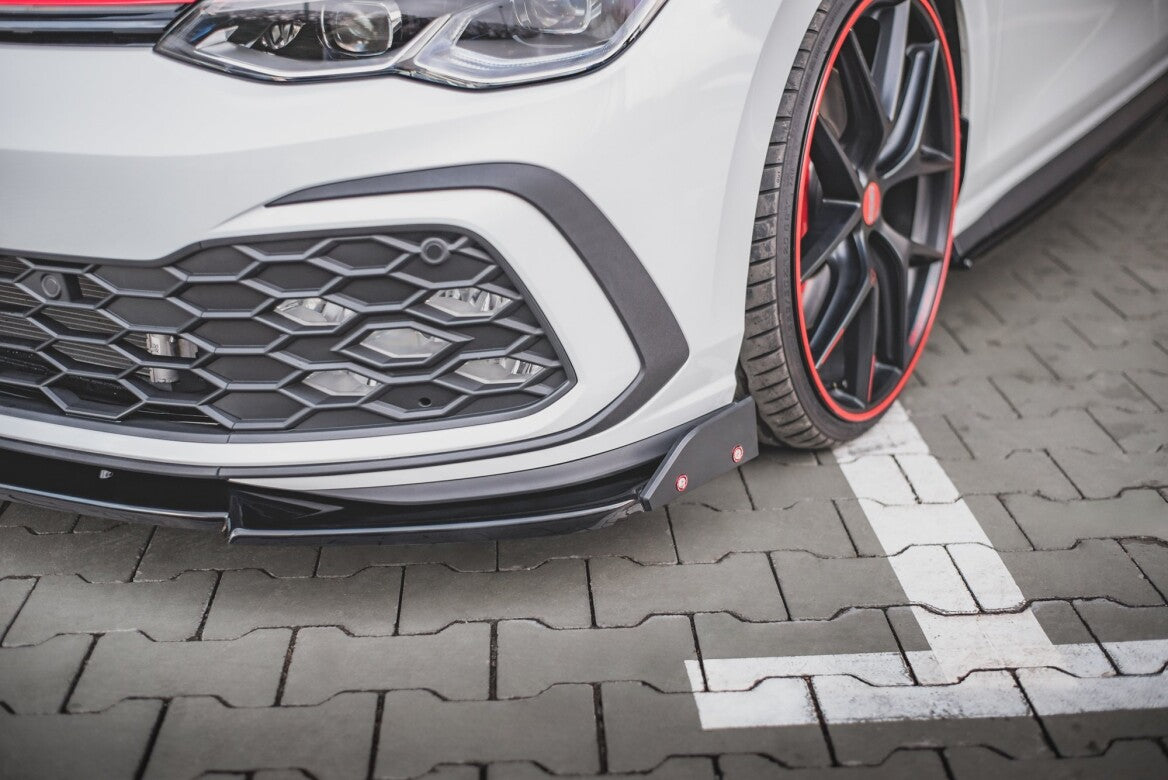 Cup Spoilerlippe Front Ansatz +Flaps V.3 für VW Golf 8 GTI Maxton Design