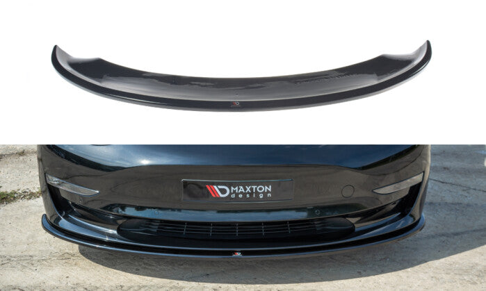 Cup Spoilerlippe Front Ansatz für Tesla Model 3 Maxton Design