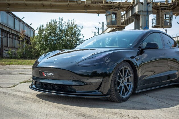 Cup Spoilerlippe Front Ansatz für Tesla Model 3 Maxton Design