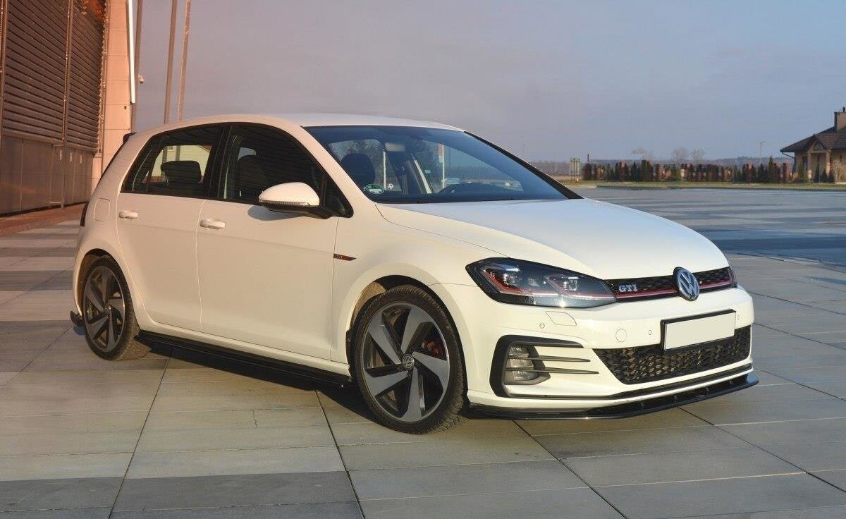 Cup Spoilerlippe Front Ansatz für VW GOLF 7 GTI FACELIFT V.1   Maxton Design