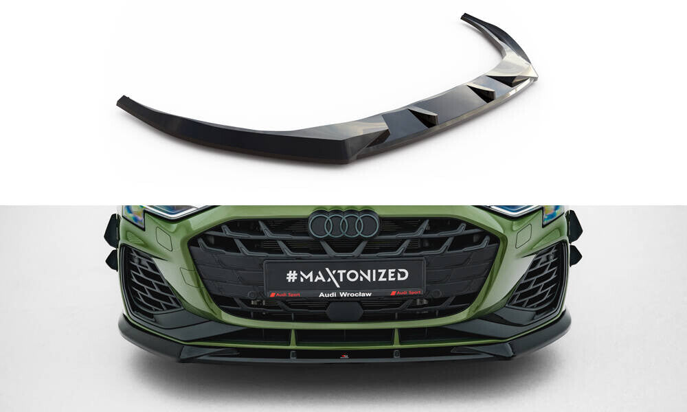 Cup Spoilerlippe Front Ansatz V.1 für Audi S3 / A3 S-line 8Y Facelift Maxton Design