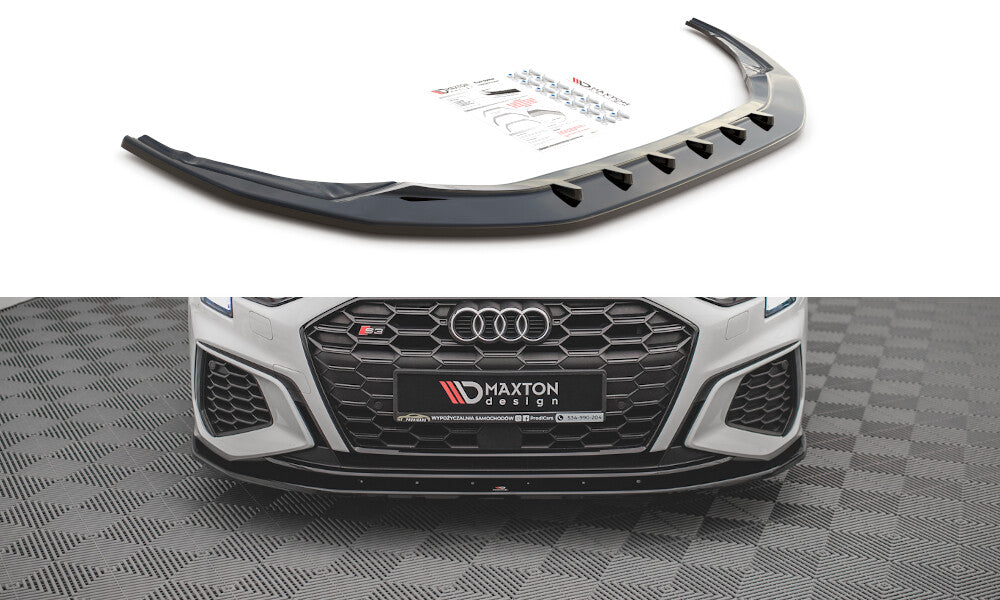 Cup Spoilerlippe Front Ansatz V.1 für Audi S3 / A3 S-Line 8Y Maxton Design