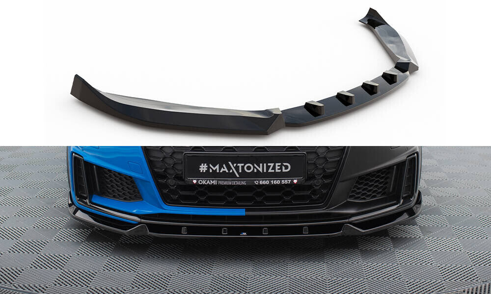 Cup Spoilerlippe Front Ansatz V.1 für Audi TT S / TT S-Line 8S FL Maxton Design