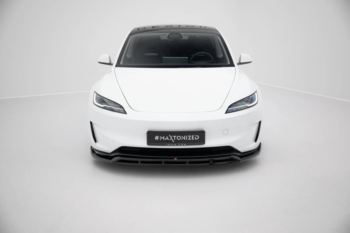 Cup Spoilerlippe Front Ansatz V.1 für Tesla Model 3 Performance FL Maxton Design