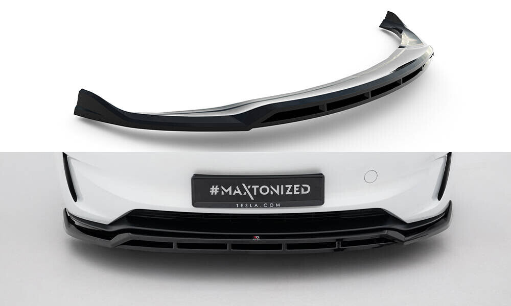 Cup Spoilerlippe Front Ansatz V.1 für Tesla Model 3 Performance FL Maxton Design