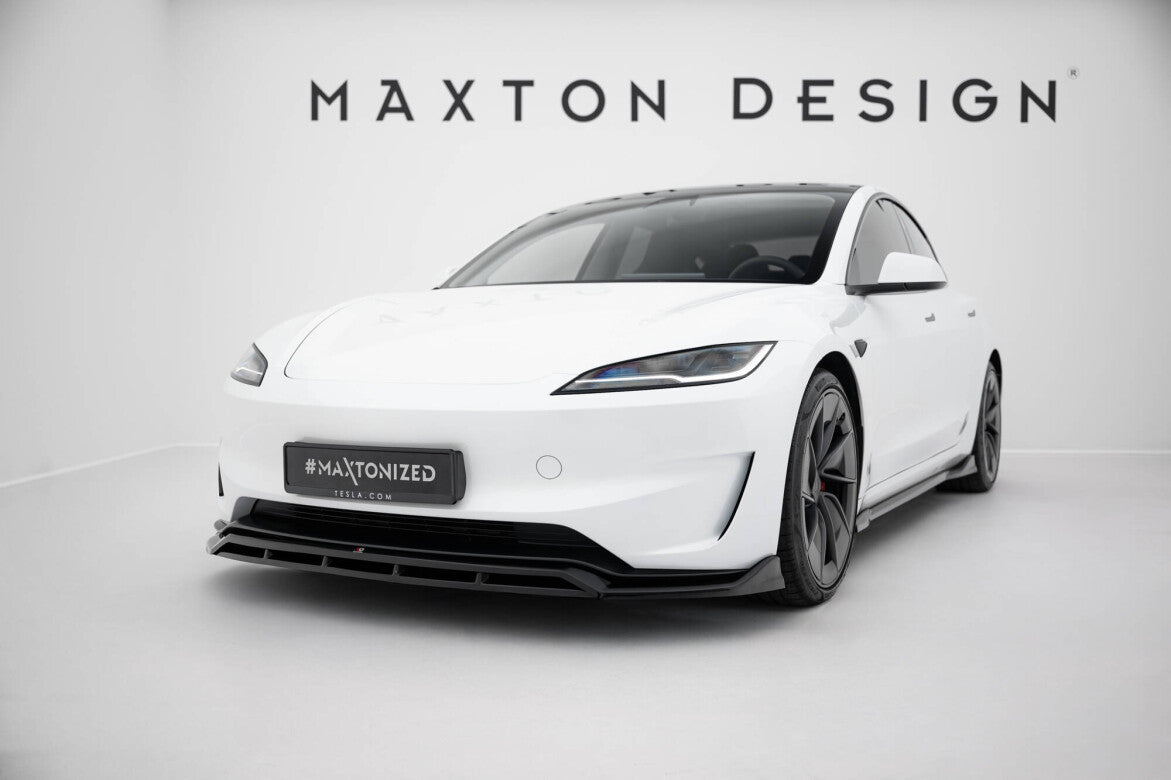 Cup Spoilerlippe Front Ansatz V.1 für Tesla Model 3 Performance FL Maxton Design