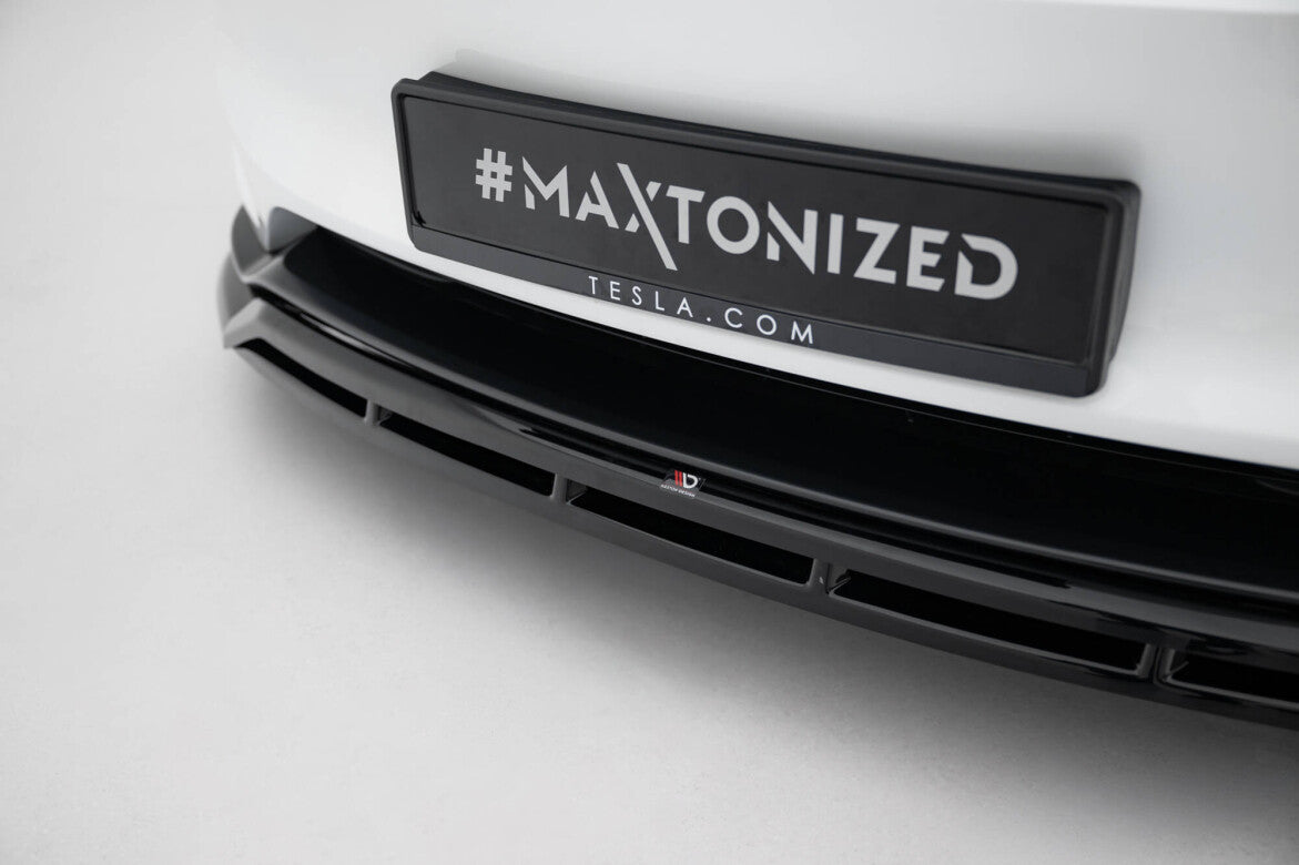 Cup Spoilerlippe Front Ansatz V.1 für Tesla Model 3 Performance FL Maxton Design