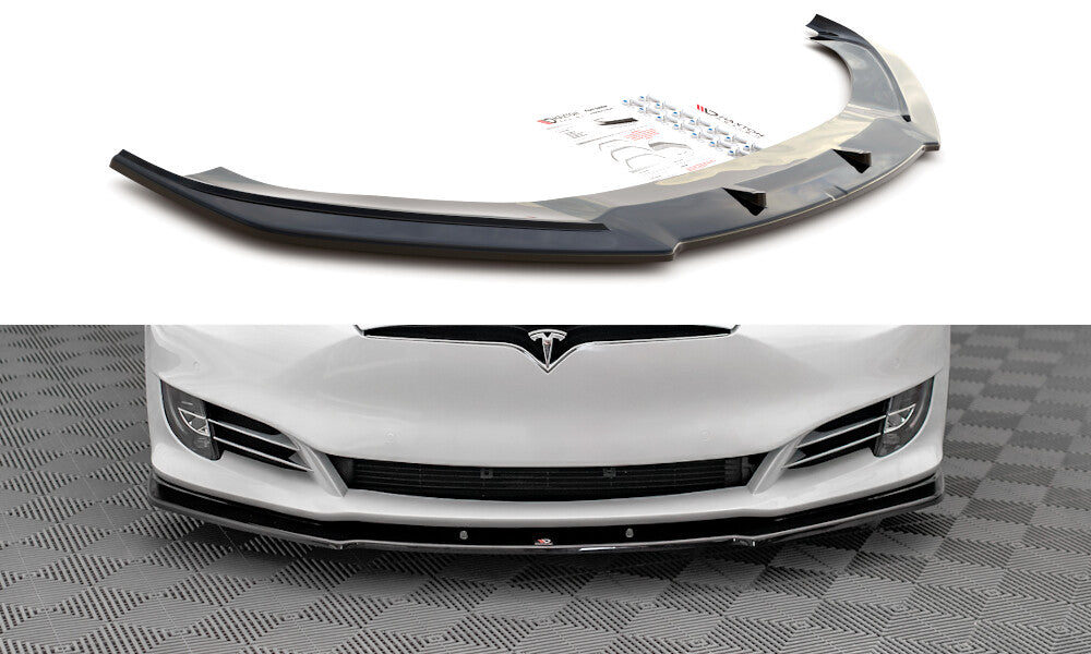 Cup Spoilerlippe Front Ansatz V.1 für Tesla Model S FL Maxton Design