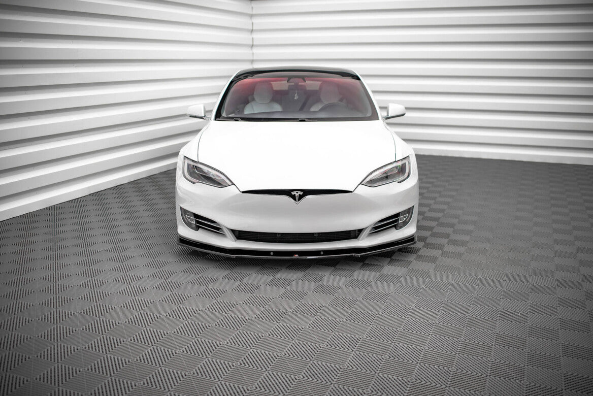 Cup Spoilerlippe Front Ansatz V.1 für Tesla Model S FL Maxton Design
