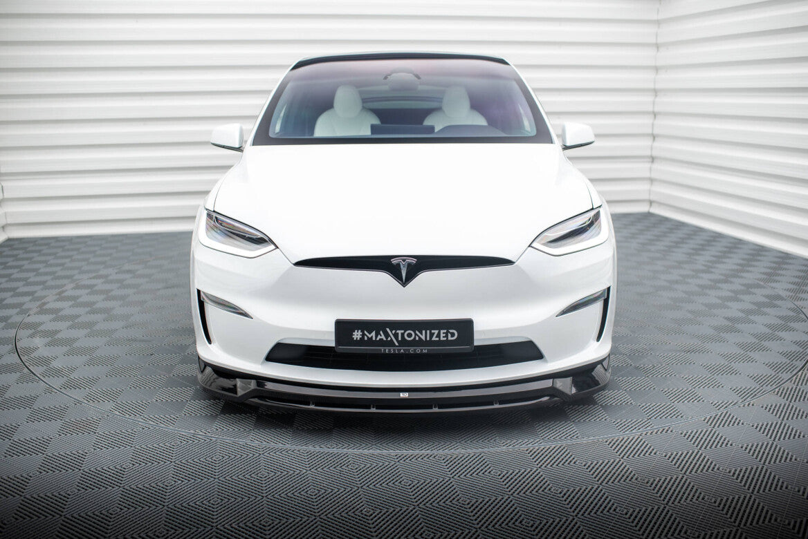 Cup Spoilerlippe Front Ansatz V.1 für Tesla Model X Mk1 FL Maxton Design
