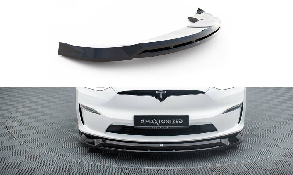 Cup Spoilerlippe Front Ansatz V.1 für Tesla Model X Mk1 FL Maxton Design