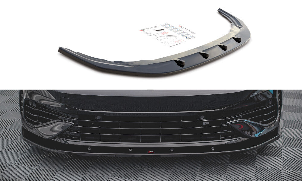 Cup Spoilerlippe Front Ansatz V.1 für VW Golf R Mk8   Maxton Design