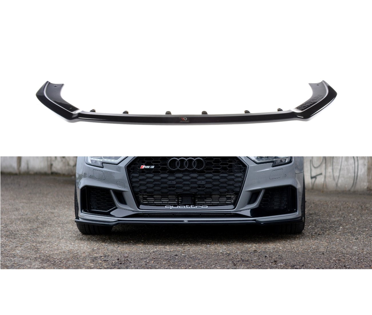 Cup Spoilerlippe V.2 für Audi RS3 8V FL Limousine Maxton Design