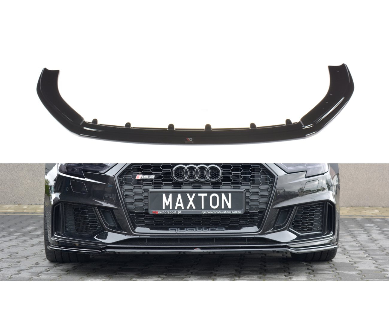 Cup Spoilerlippe V.2 für Audi RS3 8V FL Sportback Maxton Design