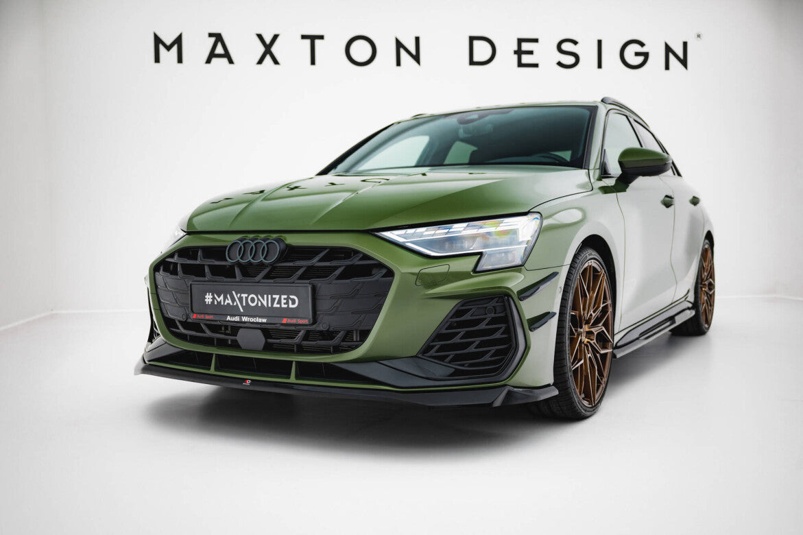 Cup Spoilerlippe Front Ansatz V.2 für Audi S3 / A3 S-line 8Y Facelift Maxton Design