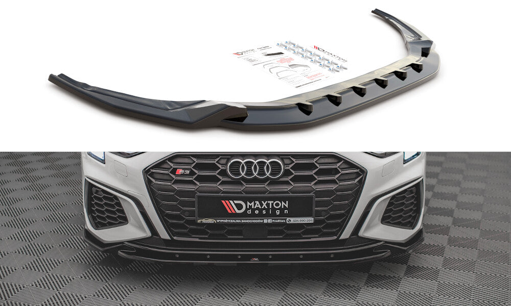 Cup Spoilerlippe Front Ansatz V.2 für Audi S3 / A3 S-Line 8Y Maxton Design