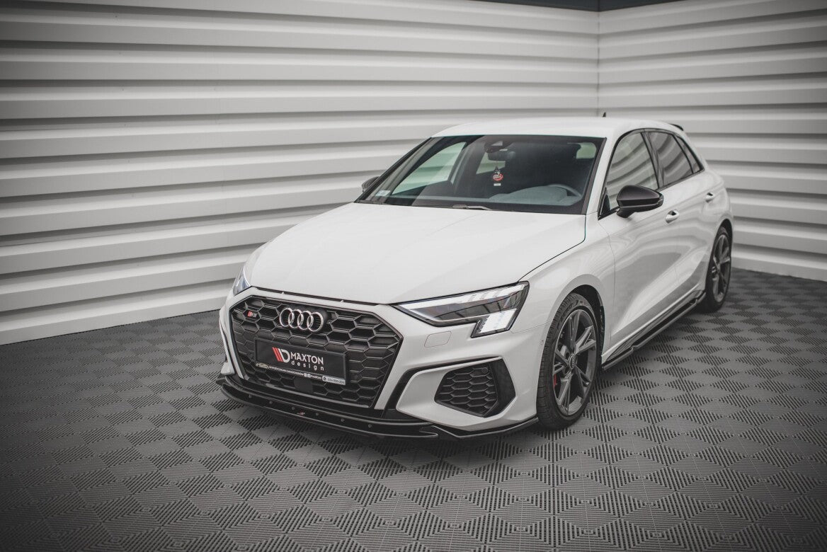Cup Spoilerlippe Front Ansatz V.2 für Audi S3 / A3 S-Line 8Y Maxton Design