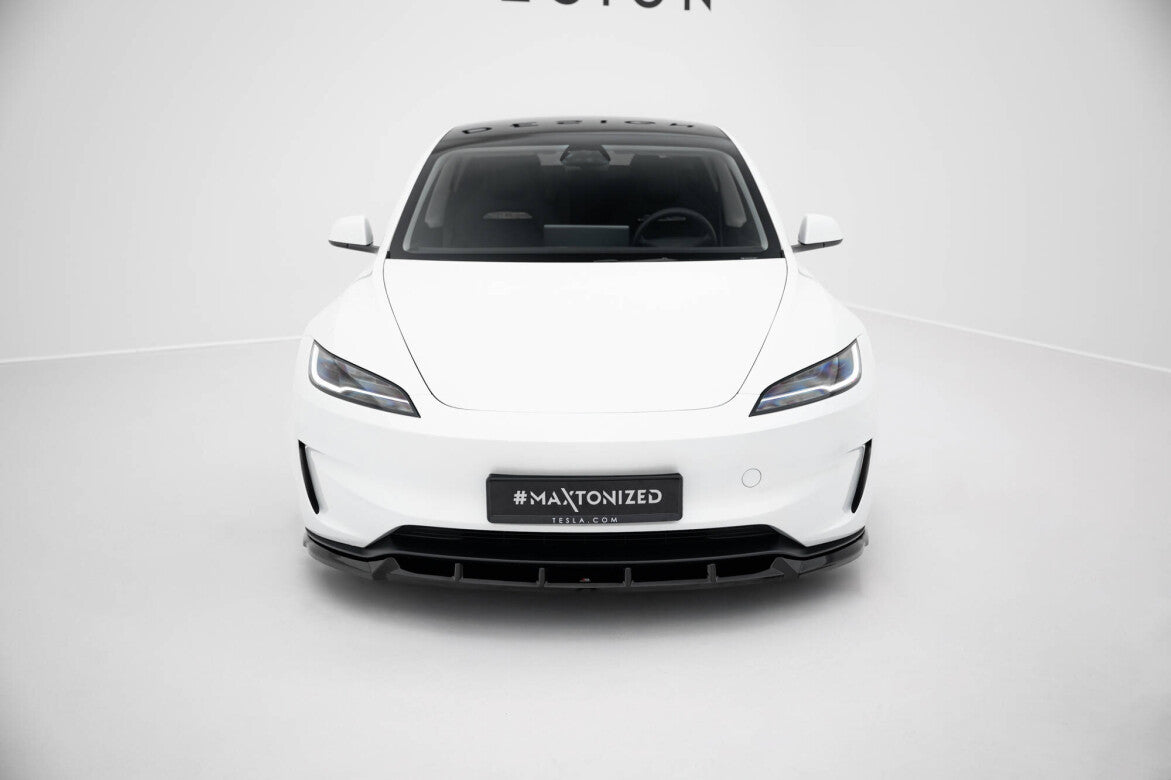 Cup Spoilerlippe Front Ansatz V.2 für Tesla Model 3 Performance FL Maxton Design