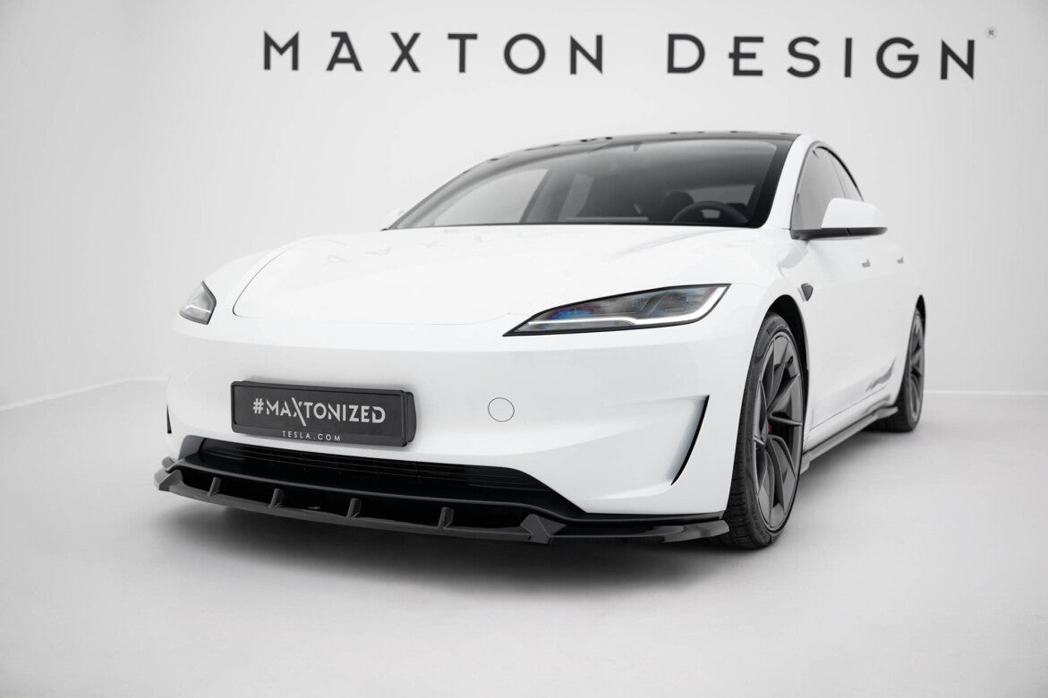 Cup Spoilerlippe Front Ansatz V.2 für Tesla Model 3 Performance FL Maxton Design