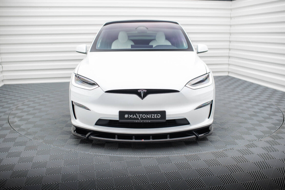 Cup Spoilerlippe Front Ansatz V.2 für Tesla Model X Mk1 FL Maxton Design