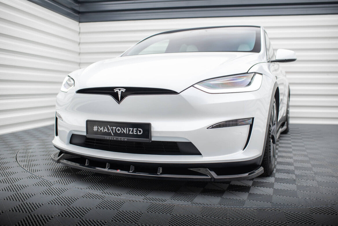 Cup Spoilerlippe Front Ansatz V.2 für Tesla Model X Mk1 FL Maxton Design