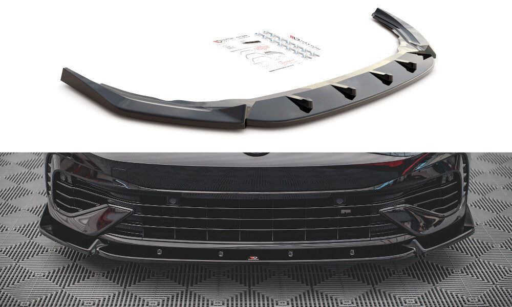 Cup Spoilerlippe Front Ansatz V.2 für VW Golf R Mk8   Maxton Design