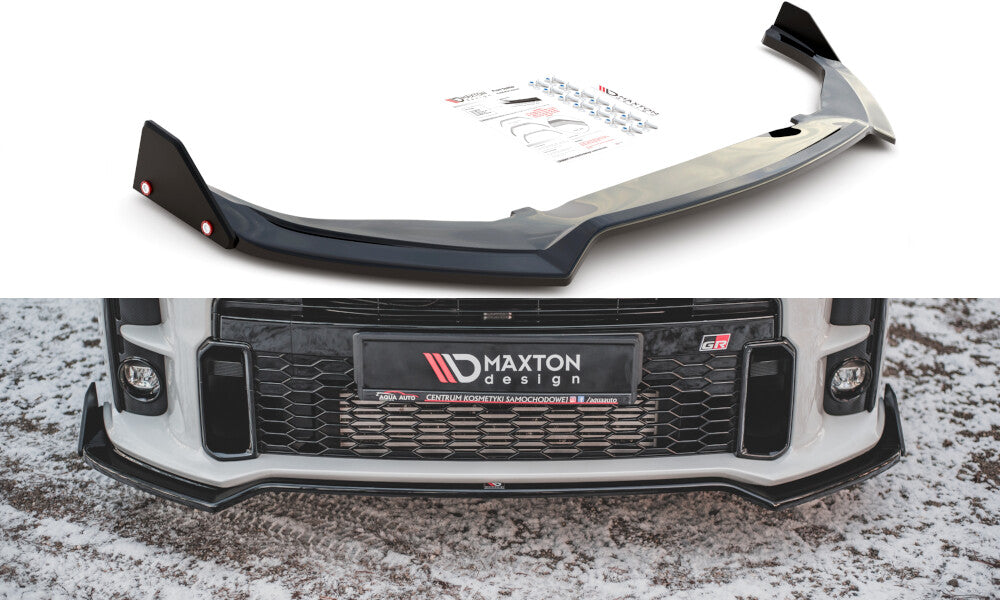 Cup Spoilerlippe Front Ansatz V.3 +Flaps für Toyota GR Yaris Maxton Design