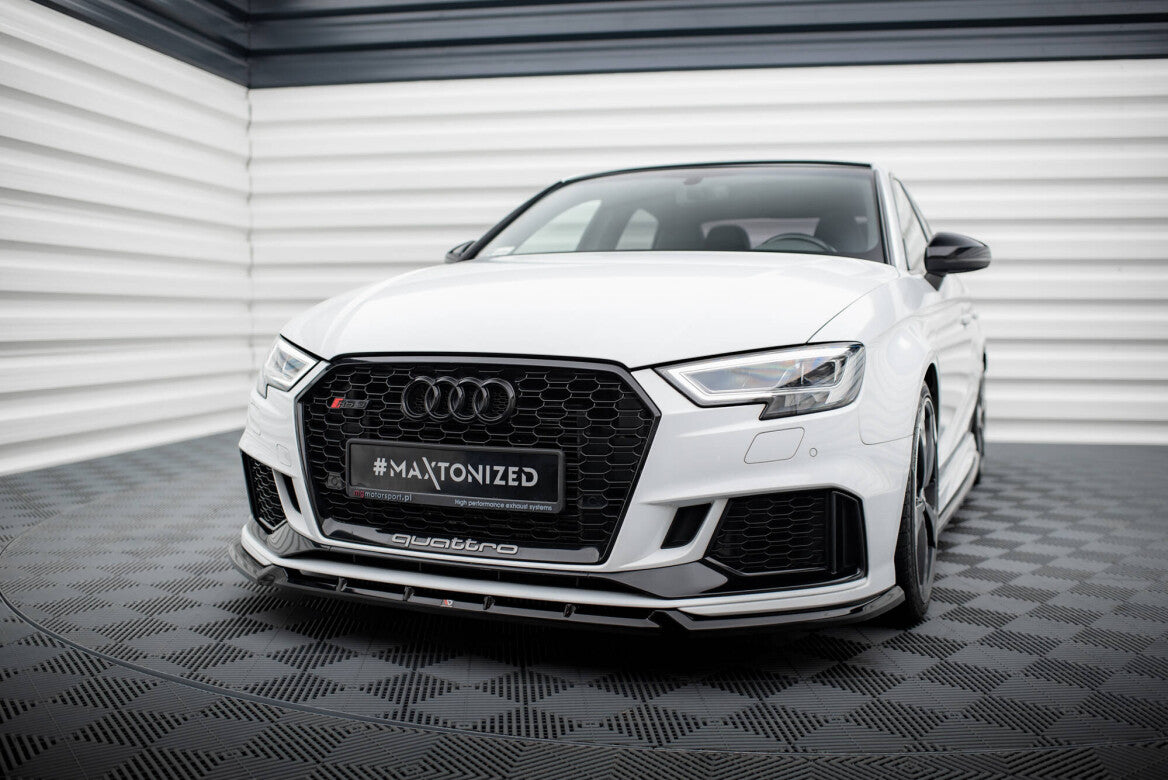 Cup Spoilerlippe Front Ansatz V.3 für Audi RS3 Limousine 8V Facelift Maxton Design